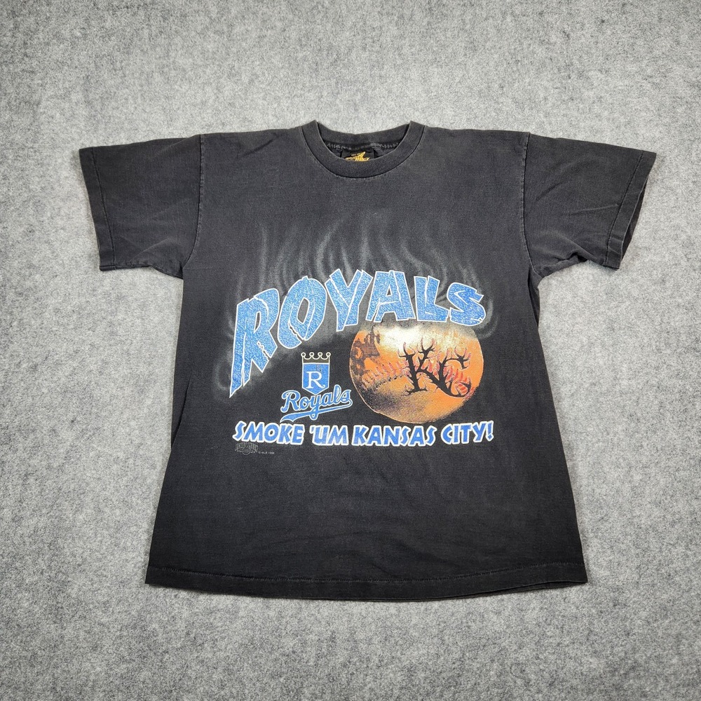 Vintage Kansas City Royals Shirt Mens Large Single Stitch Smoke Um Kansas City